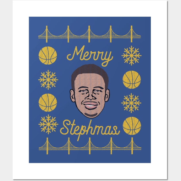 Steph Curry ugly Christmas sweater Wall Art by overhooped